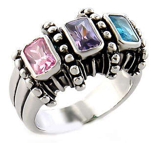 **Funky Multi Gemstone Dress Ring**Sizes 8-10**