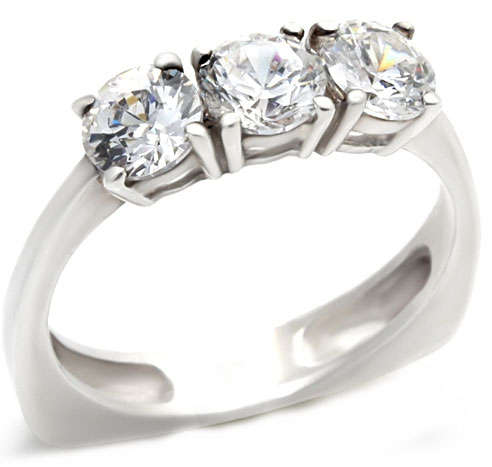 925 Sterling Silver 1.50ctw  Engagement/Eternity Ring Size 8-10