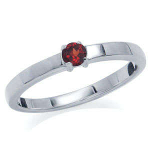 925 Sterling Silver Ring**0.14ct Natural Garnet Engagement Ring**