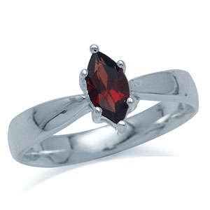 925 Sterling Silver**0.64ctw Natural Garnet Engagement Ring**Size 5.5/6.5/7/8