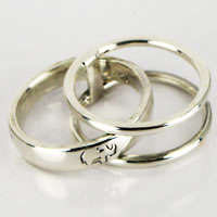 ELEPHANT ENGRAVED ***Wedding Set**  Size 6 /7