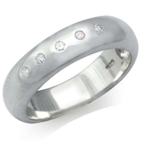 **NEW ARRIVAL**CLASSY 925 Sterling Silver** Authentic Diamond Wedding Band** Size 10