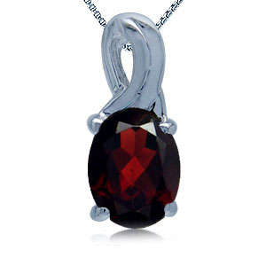**GORGEOUS!!!**925 Sterling Silver**1.57ct Natural Garnet Pendant**