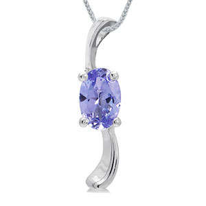 **GORGEOUS**925 STERLING SILVER**0.43ct Natural Tanzanite Modern Swirl Pendant**