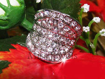 Rhinestone Dress Ring**Size 8