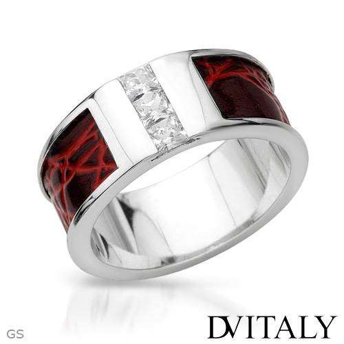 **DV ITALY**Exquisite Brand**Magnificent Wedding Band in 925 Sterling Silver**Size 9.5