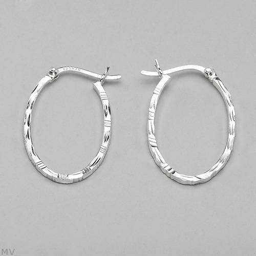 **NEW**STYLISH Patterned 925 Sterling Silver Hoop Earrings**