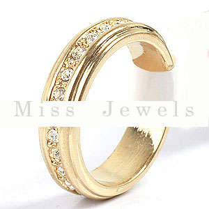 ***GORGEOUS***Gold PLATED CZ Eternity Band**