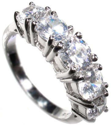 3.75ctw Round Cut CZ Eternity Band Style Ring**Size 8/9**