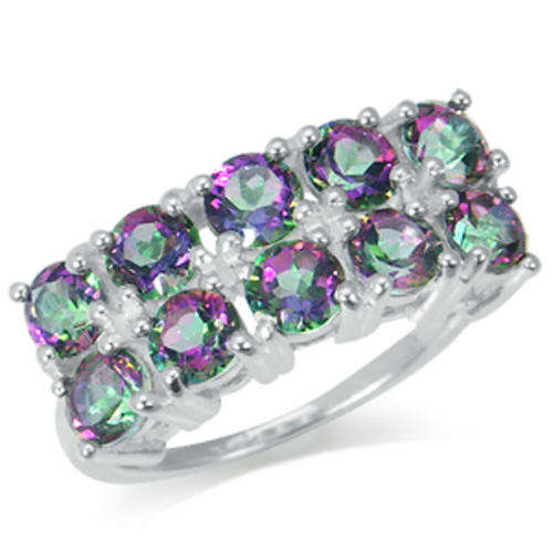 Mystic Topaz in 925 Sterling Silver Ring Size 7