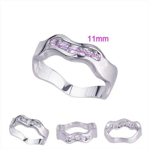 **SPARKLING** CZ Wavy Dress Ring***Size 7**