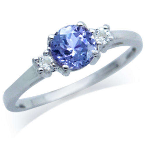 **GORGEOUS NEW ARRIVAL**0.57ct 3 Stone Natural Tanzanite Ring**in 925 Sterling Silver**Size 7**
