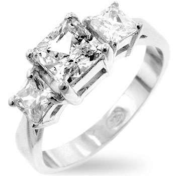 ***925 Sterling Silver***GORGEOUS Princess cut Engagement Ring**Size 7**