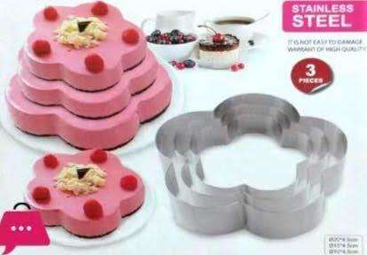 Baking Tools - Set of 3 Moulds Flower Shape for Tiered Cake