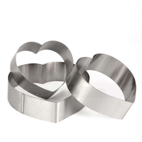 Baking Tools - Set of 3 Moulds HEART Shape for Tiered Cake