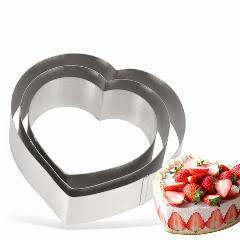 Baking Tools - Set of 3 Moulds HEART Shape for Tiered Cake
