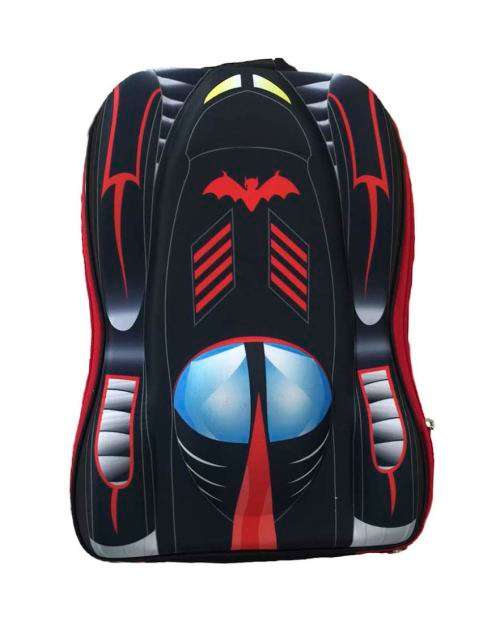 Kids 3D Racing Batman Car Backpack Bag Travel Pre School BLACK