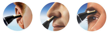 Rechargeable Gemei Nose & Ear Hair Trimmer 3 in 1