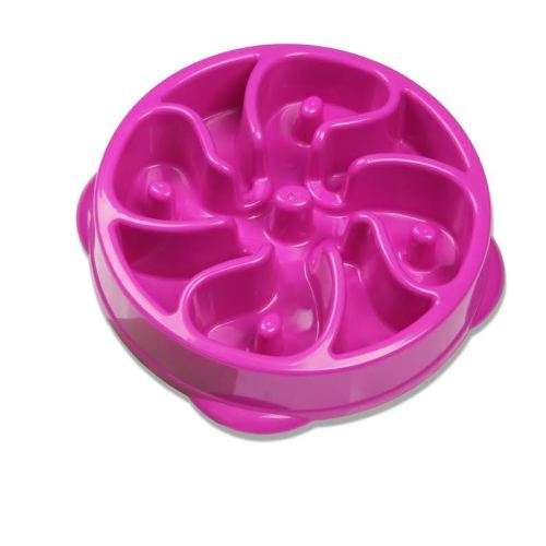 Slo Bowl Dog Pet Cat Slow Feeder Prevents Bloat Canine Obesity Lengthens Mealtime