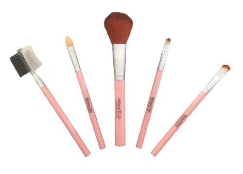 5-Piece Makeup Tools Brush Set Pink Gift with  "You are Beautiful" written on it