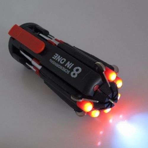 8 IN 1 MULTI-SCREWDRIVER SET WITH LED TORCH