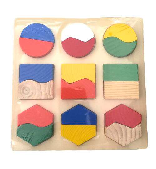 Shape Matching Wooden Building Blocks Toys Baby Toddler Educational Fun