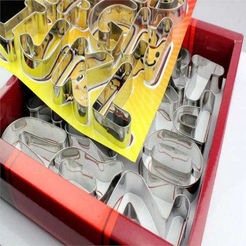 BIG 26 Alphabets Cookie Cutters Cake Decorating Set Mould 8cm Tall