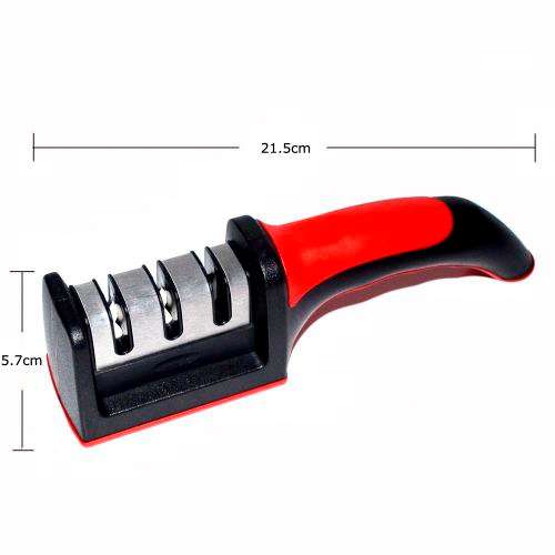 Three Stage Knife Fast Sharpener System for Both Steel and Ceramic Knives