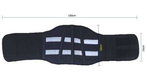 Low Back Pain Strain Relief Glisten Warning Motorcycle Waist Support Belt Black