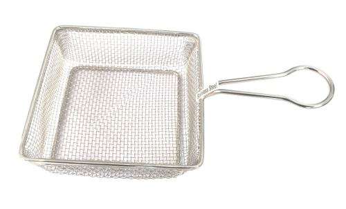 Small Stainless Steel Serving Basket Kitchen Cooking Tool Food Presentation Tableware