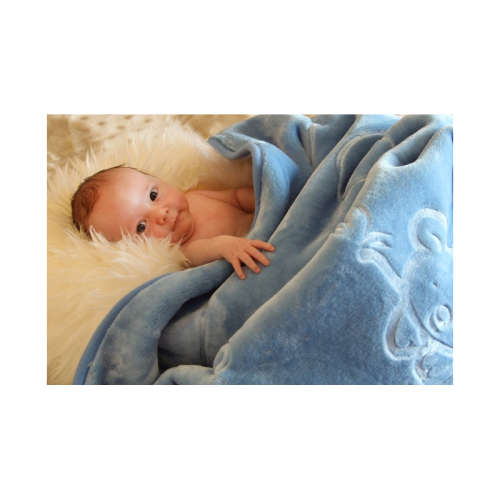 HIGH QUALITY Blue Embossed Baby Blanket