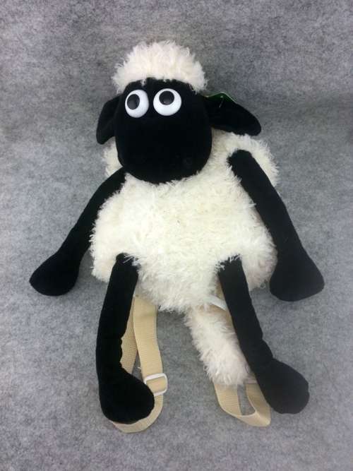 Shaun The Sheep Cute Furry Plush Baby Toddler Kid Backpack Bag