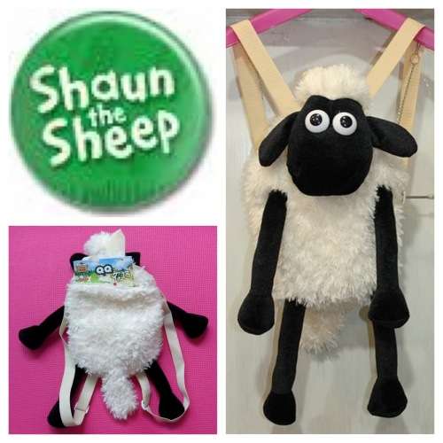 Shaun The Sheep Cute Furry Plush Baby Toddler Kid Backpack Bag