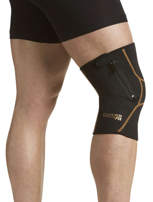 Copper Fit Plus Zippered Knee Pain Ache Support Sleeve Compression Unisex XL or XXL