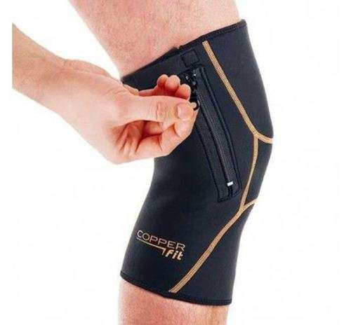 Copper Fit Plus Zippered Knee Pain Ache Support Sleeve Compression Unisex XL or XXL
