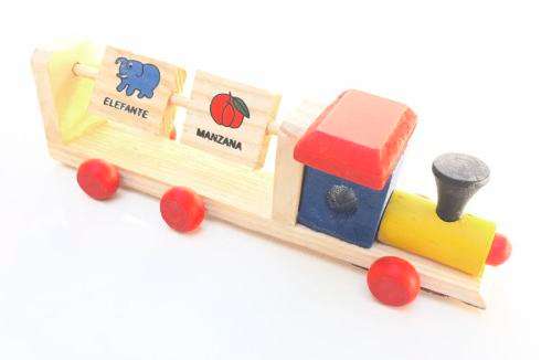 Set of 2 Wooden Toy Educational Trains Toddlers Numbers Or Alphabets Combo