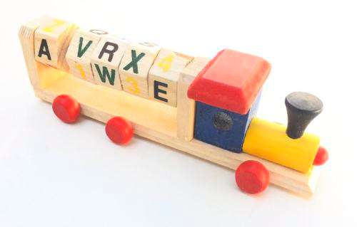 Set of 2 Wooden Toy Educational Trains Toddlers Numbers Or Alphabets Combo