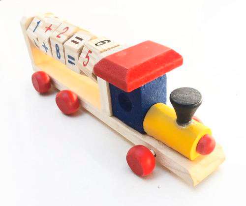 Set of 2 Wooden Toy Educational Trains Toddlers Numbers Or Alphabets Combo