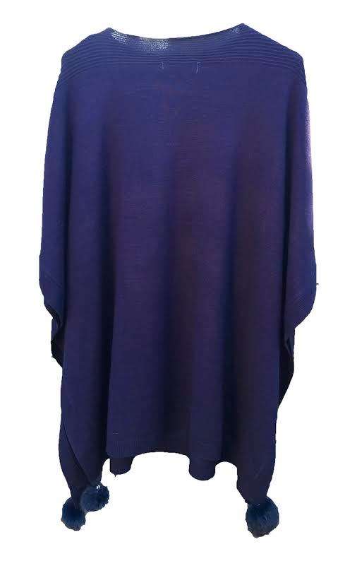 NEW Stylish Women's Pullover Poncho O-Neck Knitted Shimmer Shawl 3 Colors Available