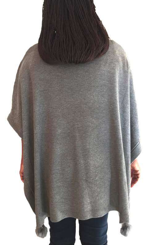 NEW Stylish Women's Pullover Poncho O-Neck Knitted Shimmer Shawl 3 Colors Available