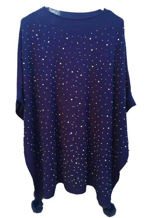 NEW Stylish Women's Pullover Poncho O-Neck Knitted Shimmer Shawl 3 Colors Available