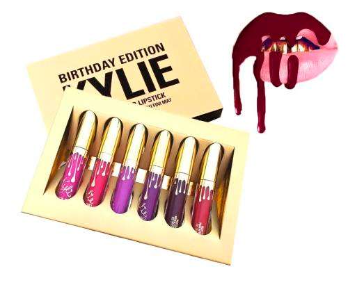 6 x Matte Liquid Lipsticks Kylie Jenner Birthday Edition Kit.