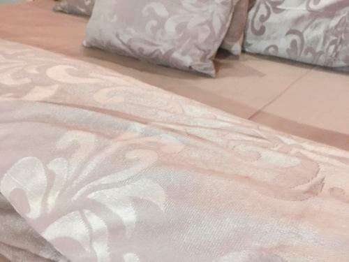 NEW 8 Piece Charming Pale Pink Designer Comforter Set Polyester Queen Size