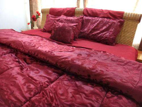 NEW 8 Piece Red Designer Comforter Set Polyester Queen Size