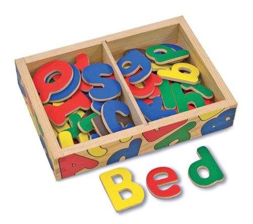 NEW Melissa & Doug 52 Piece Wooden Alphabet Magnets
