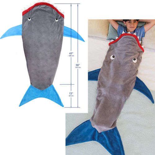 Shark Blanket One size fits all kids and most Adults! 142cm long