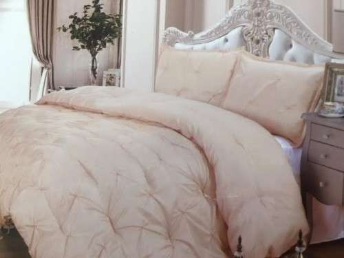12pc Solid Cream Queen Comforter Set