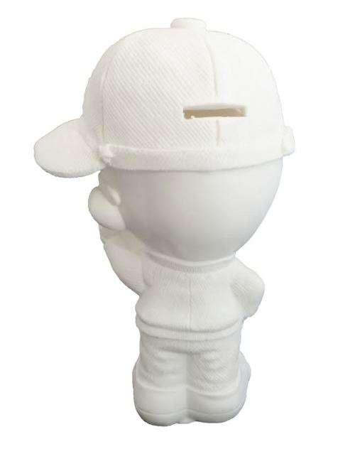 DIY Art 3D Paint Your Own Ceramic Cartoon Boy Piggy Bank Educational Toy 20cm