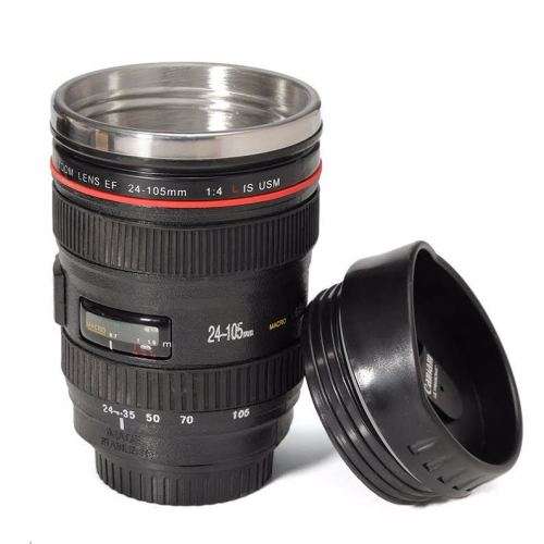 Multi-functional Camera Lens EF 24-105mm USM Shape Cup Mug Travel Thermos