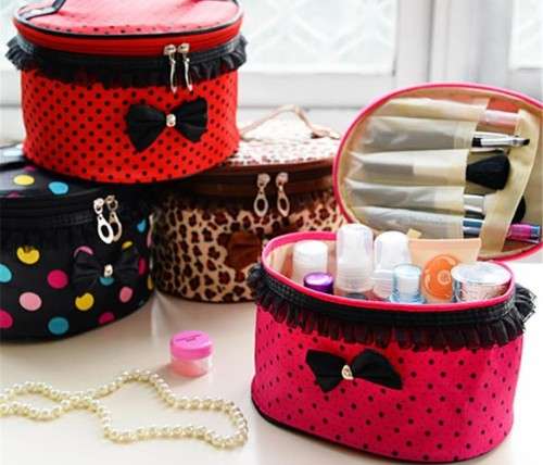 Bow Storage Cosmetic Toiletries Travel Bag